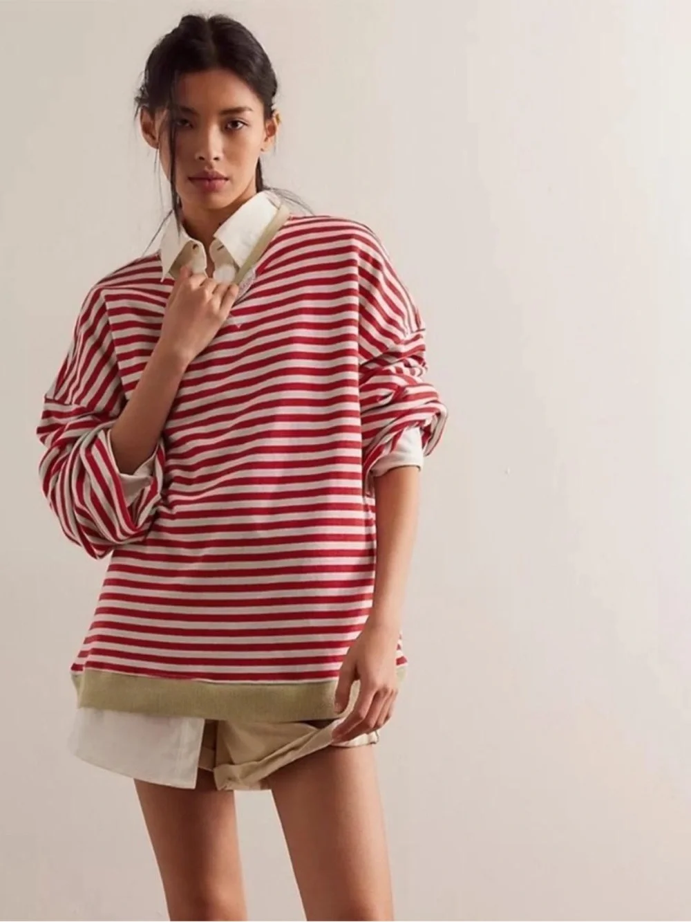 Free people Classic Striped Crew sweater